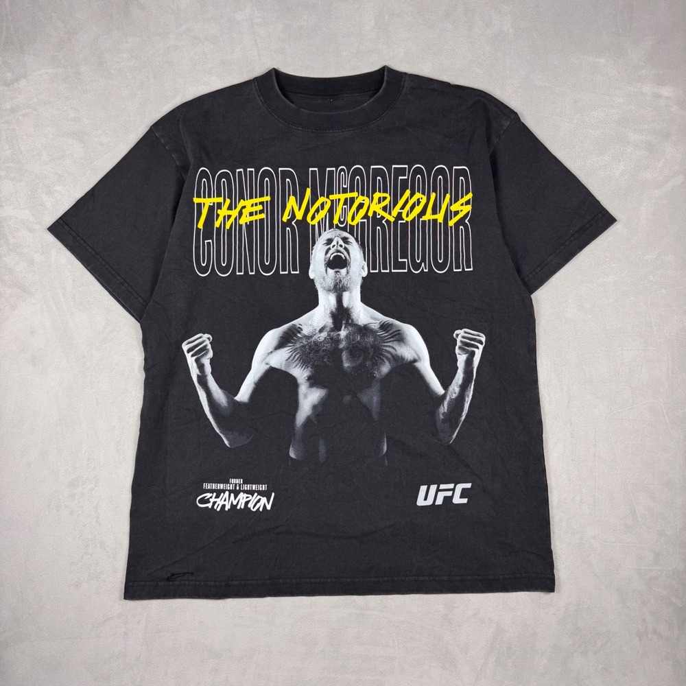 Y2K Mens UFC Conor McGregor The Notorious Graphic Tee Medium